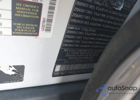 2017 Land Rover Range Rover 5.0L V8 Supercharged из США, поврежденный, VIN SALGS2FE5HA327841